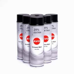 Zeige Details für AVO schwarz matt Lackspray 6 x 500ml Bild von AVO schwarz matt Lackspray 6 x 500ml
