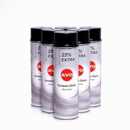 Zeige Details für AVO schwarz glänzend Lackspray 6 x 500ml Bild von AVO schwarz glänzend Lackspray 6 x 500ml
