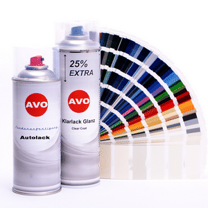 Afbeelding van AVO Autolack Lackspray-Set für BMW A22 Sparkling Graphit metallic 400ml Basislack + 500ml Klarlack