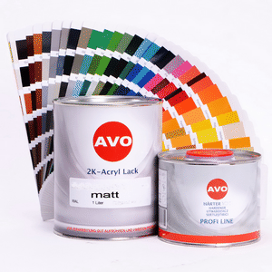AVO 2K Autolack MATT Set 1,5 Liter in RAL Farbe resmi