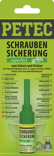 Bild von Petec Schraubensicherung superfest 5g grün SB-Karte