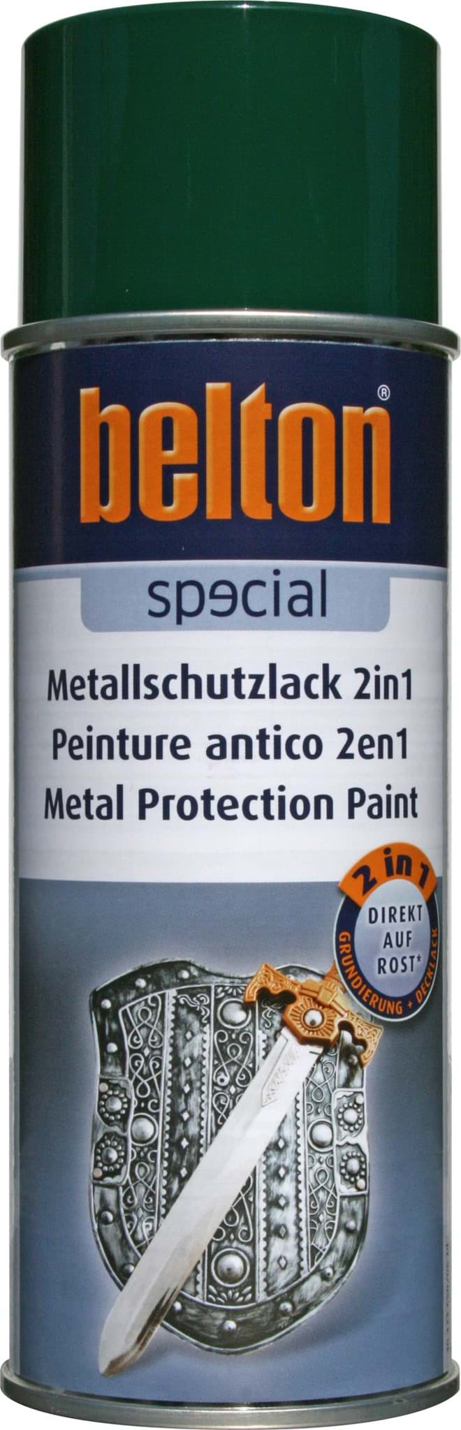 Belton Metallschutzlack 2 in 1  Moosgrün 400ml resmi