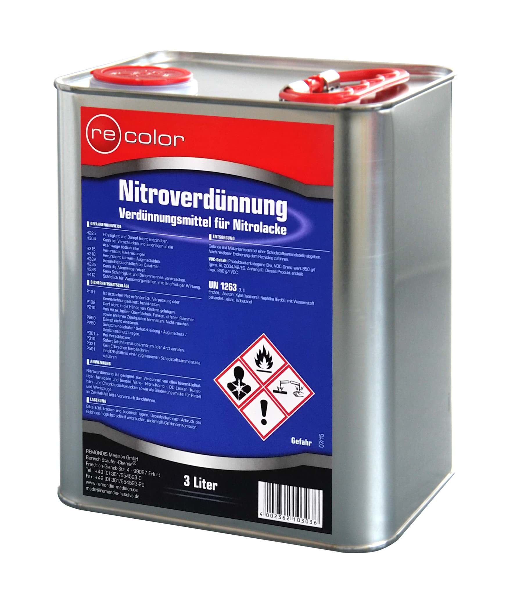 Picture of RECOLOR Nitroverdünnung 3Liter