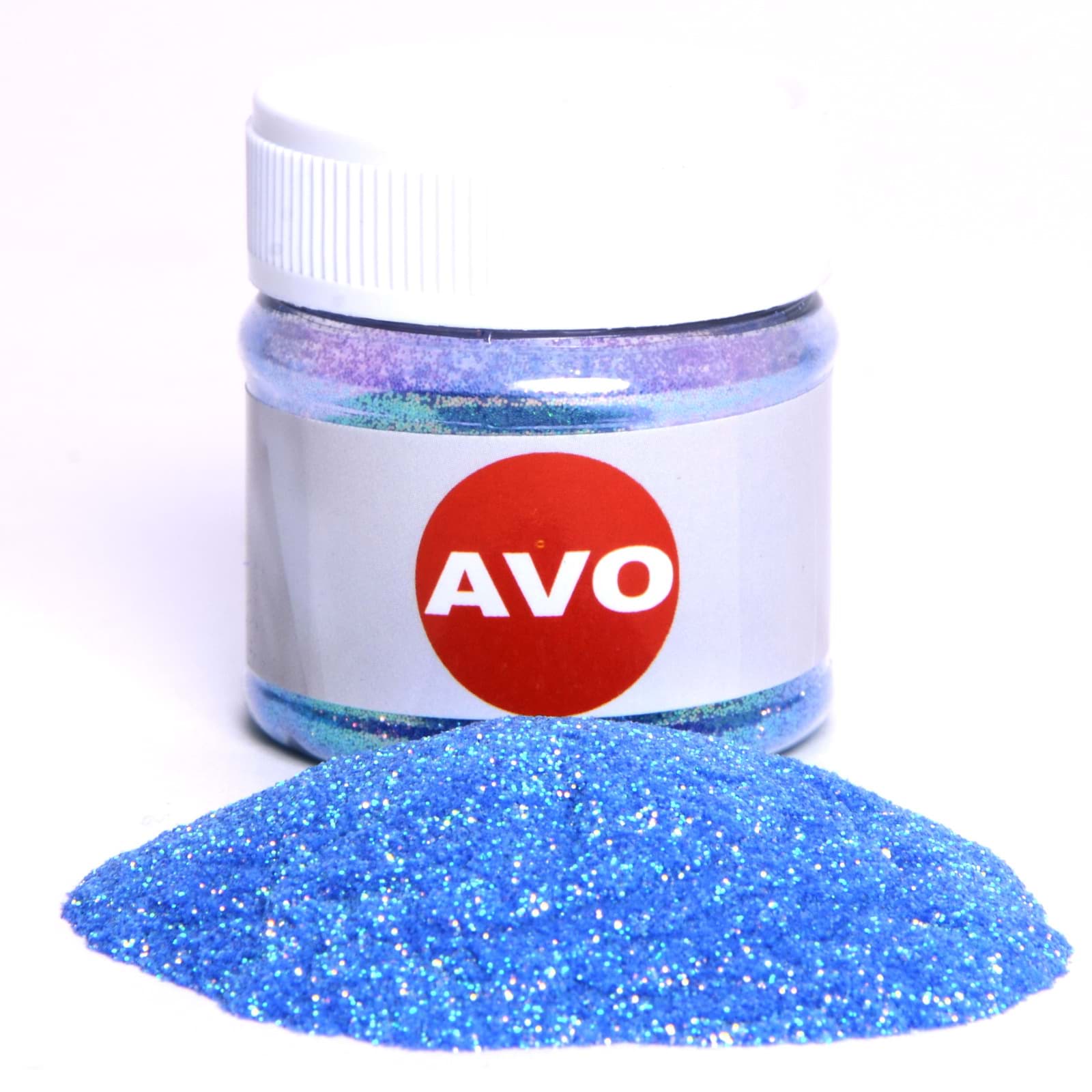 Avo Metal Flakes iridescent pastel blau 0,2mm resmi
