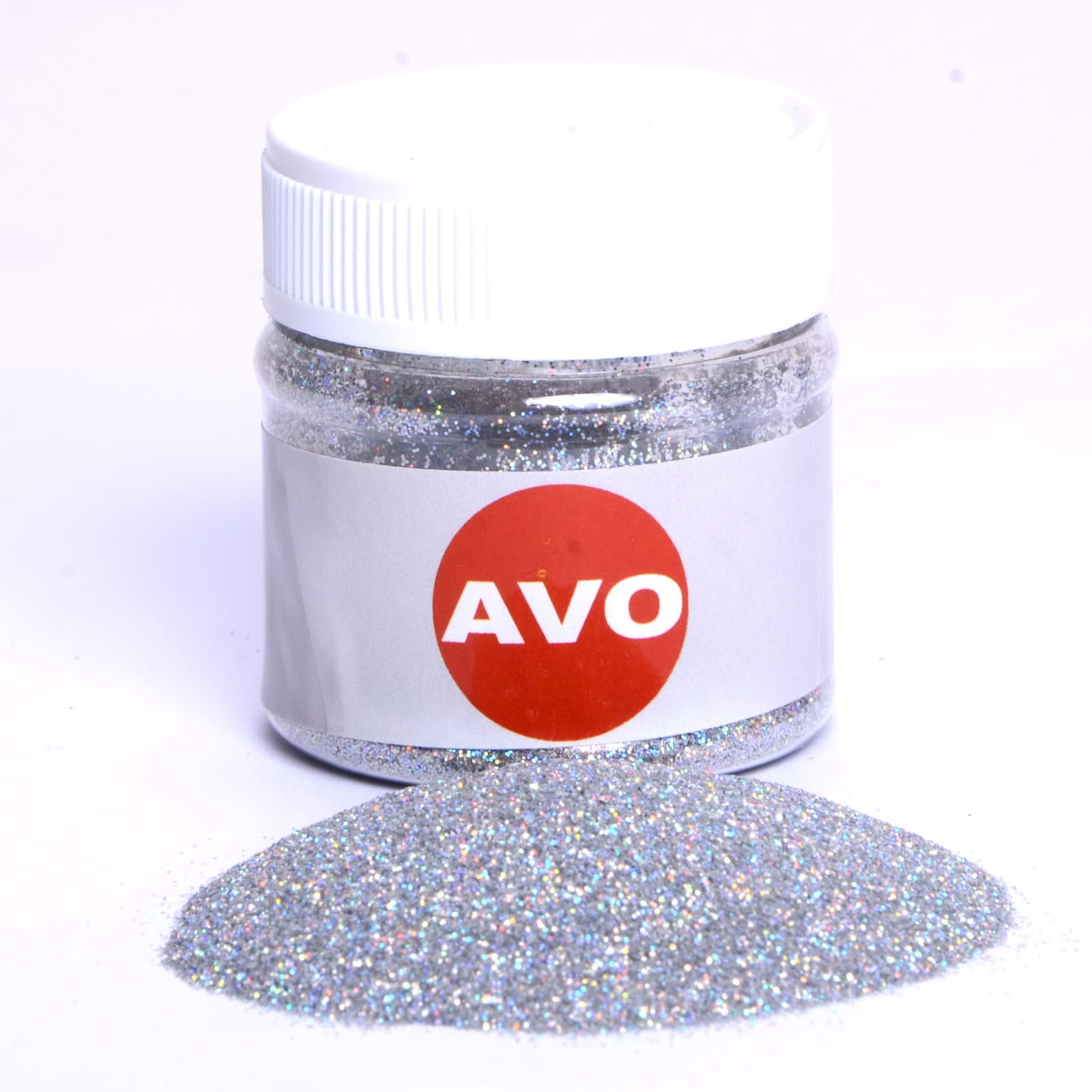 Afbeelding van Avo Metal Flakes hologram silber 0,2mm