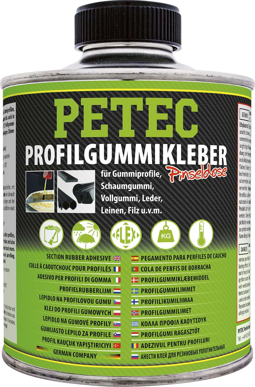 Petec Profilgummikleber Pinseldose 93835 Kontakt Kleber 350ml