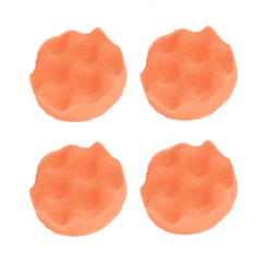 Bild von 4er Set  Polierschwamm orange gewaffelt fest 77mm x 30mm für Schleifpasten