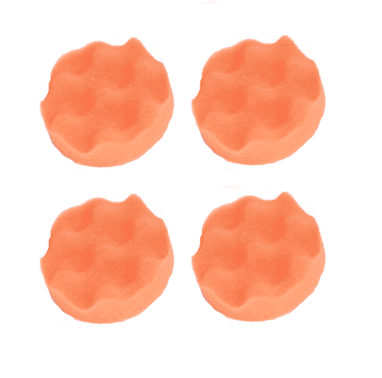 Bild von Polierschwamm orange gewaffelt fest 77mm x 30mm für Schleifpasten 4er Set  