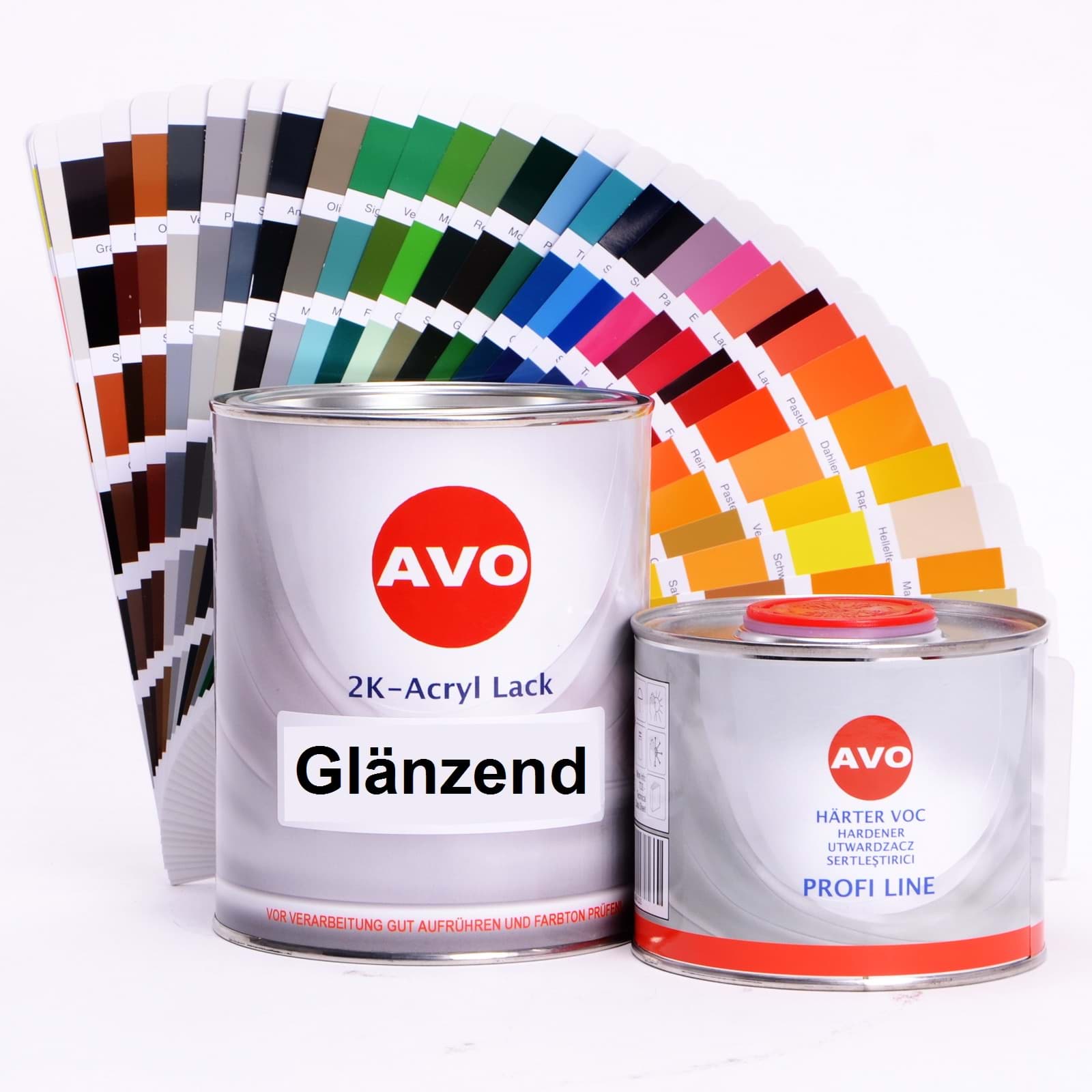 AVO 2K Autolack Glänzend Set 1,5 Liter in RAL Farbe resmi