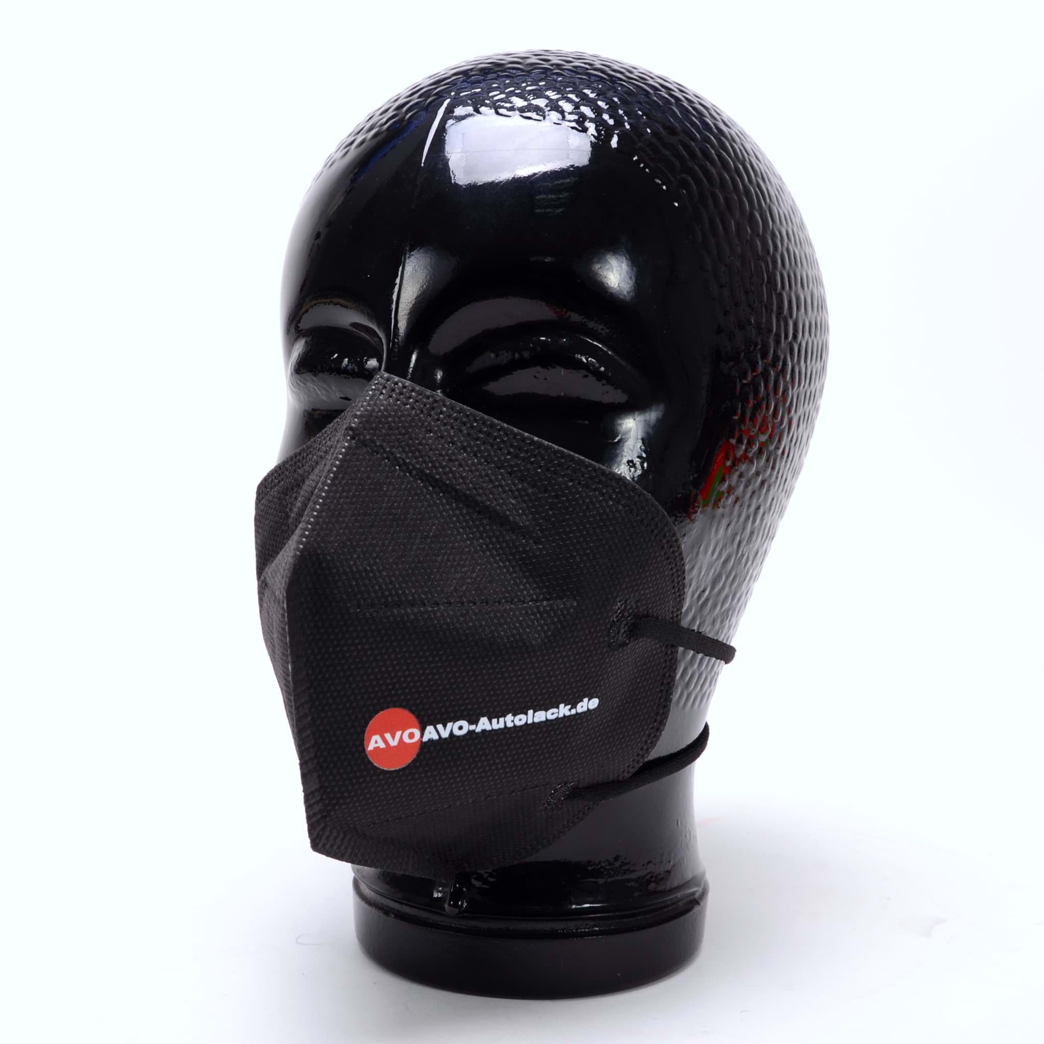  FFP2 Masken schwarz 10 Stück , Mundschutz, Atemschutzmaske  resmi