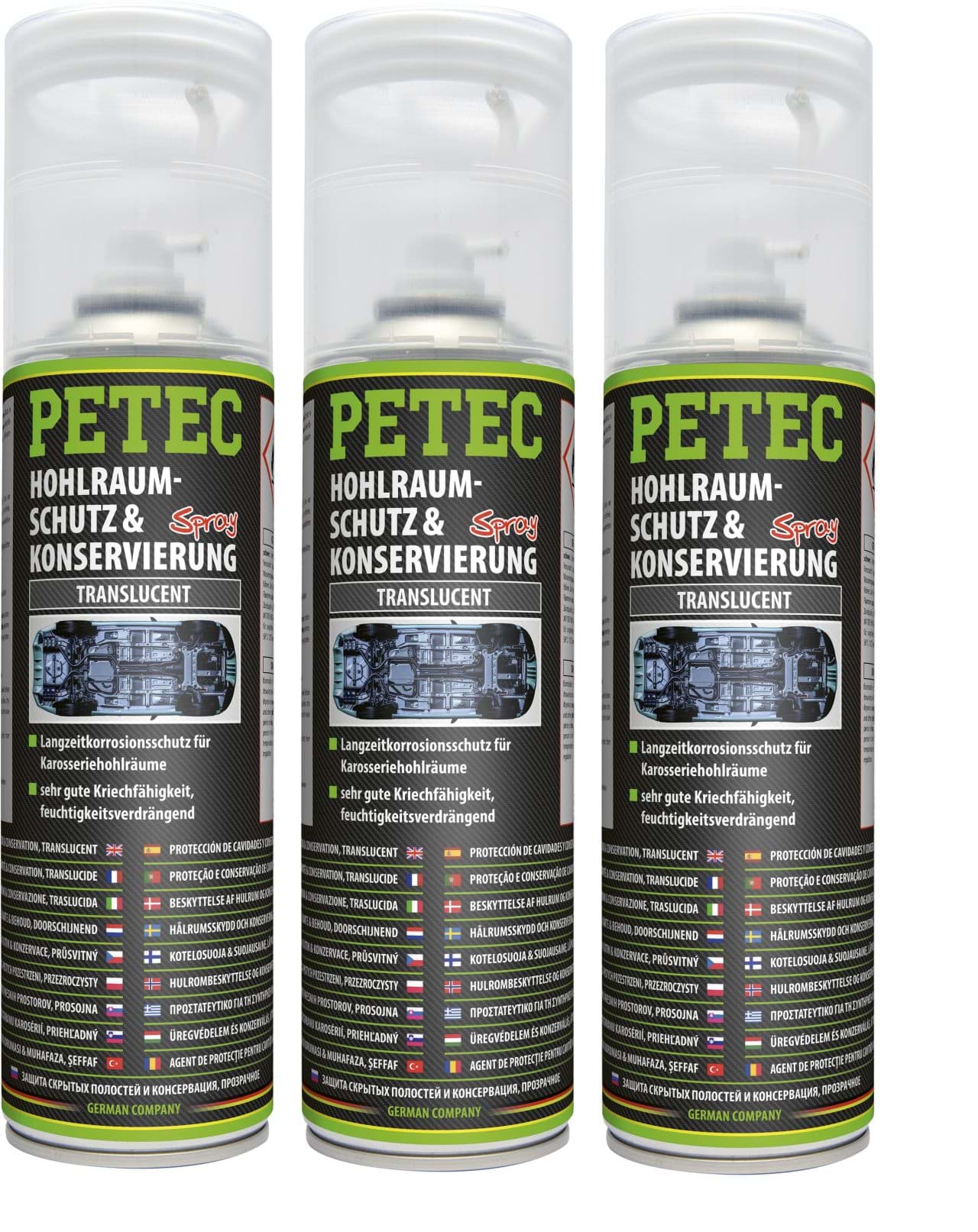 Petec Hohlraumversiegelung HV-Spray transparent 3 x 500ml 73550