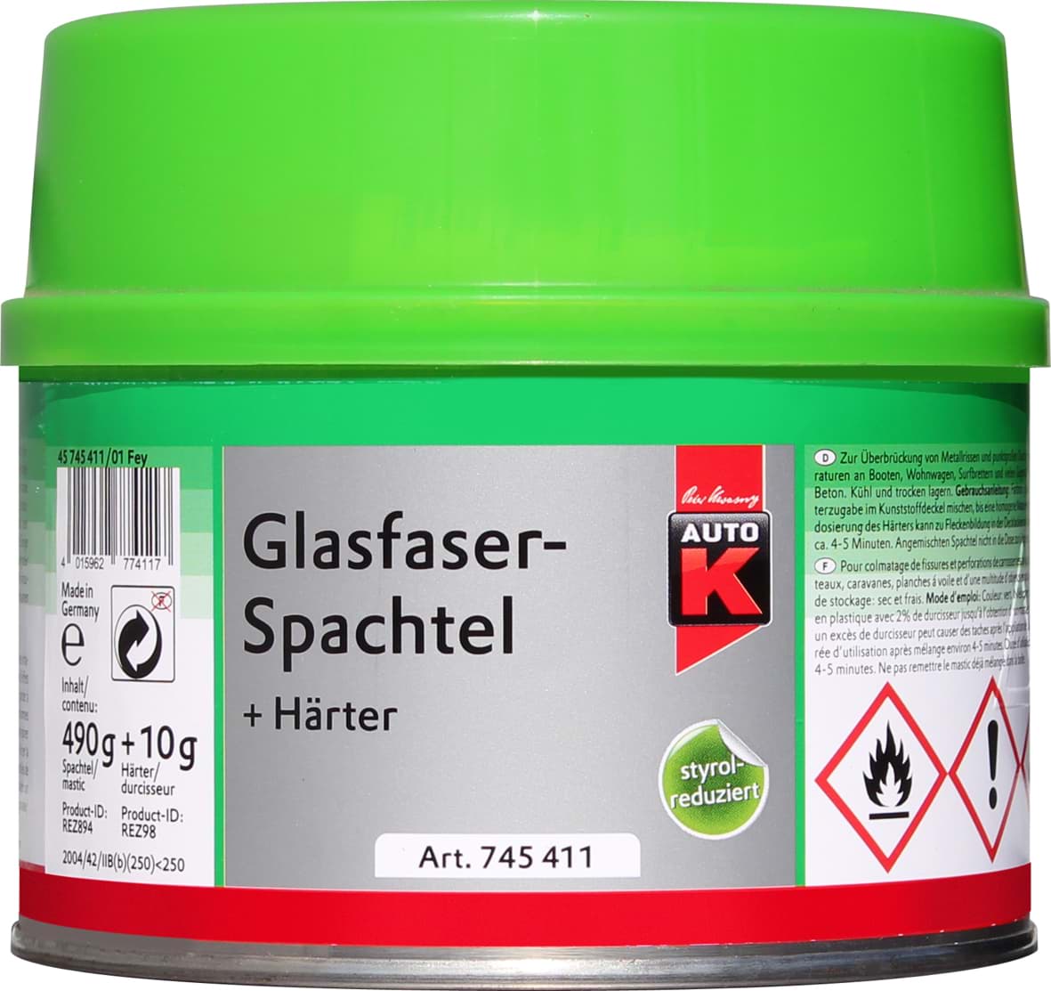 Picture of AutoK Glasfaserspachtel 500g 745411