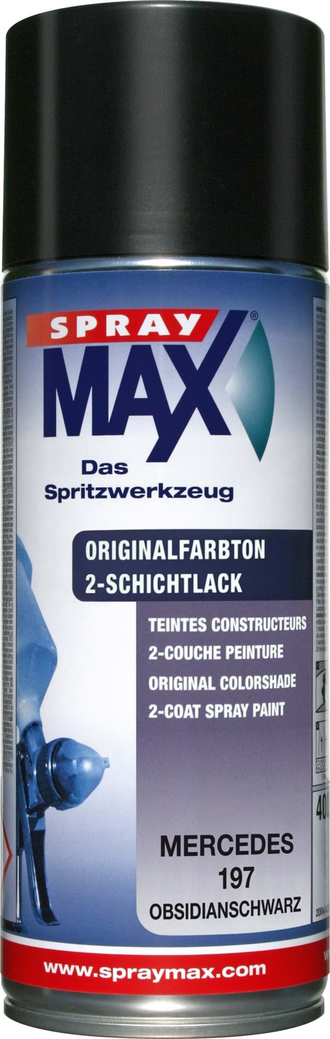 Afbeelding van SprayMax Originalfarbton für Mercedes 197 obsidianschwarz