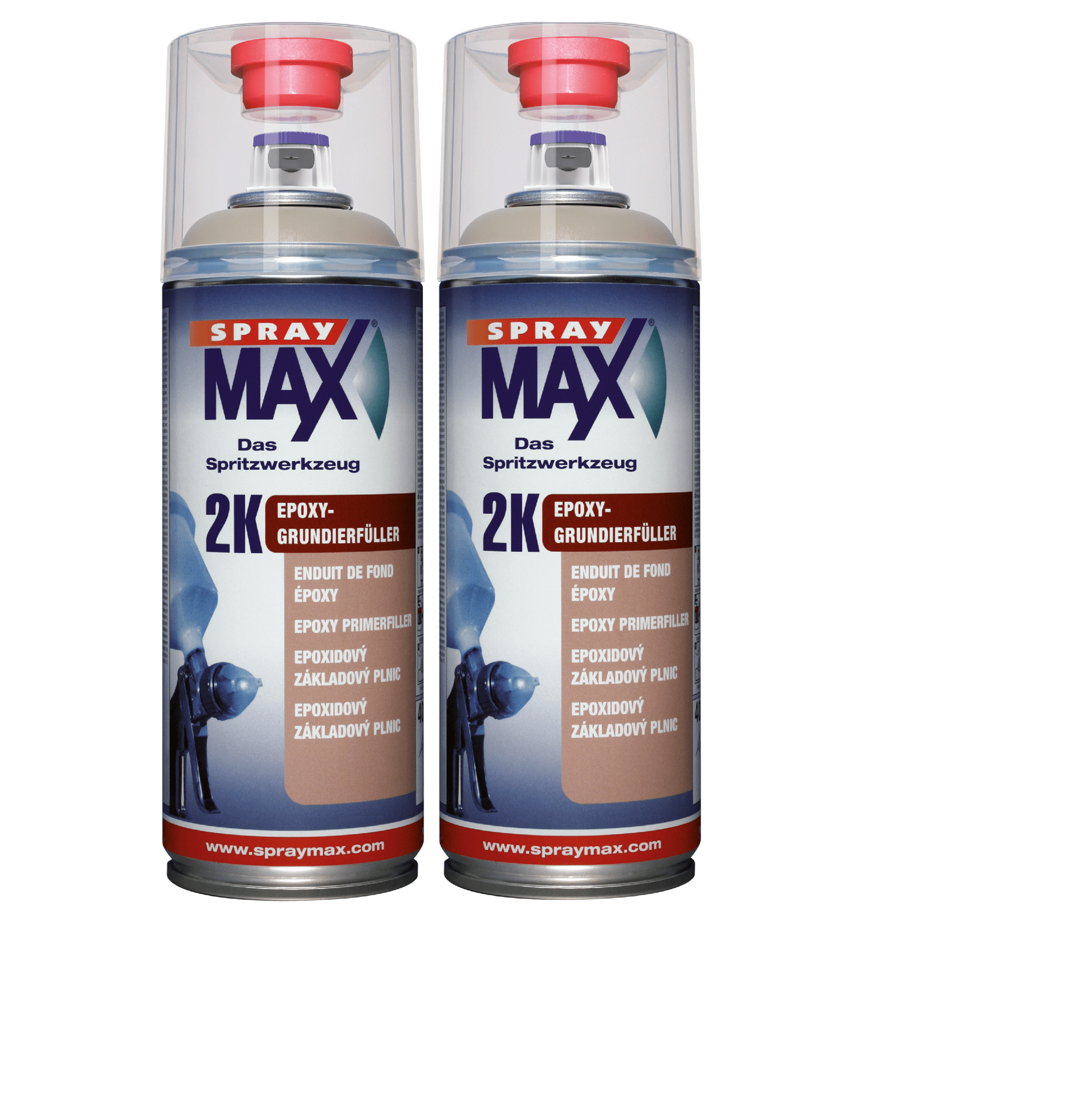 Afbeelding van SprayMax 2K Epoxy-Grundierfüller beige Spray 2 x 400ml