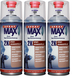 Bild von SprayMax 2K Epoxy-Grundierfüller grau Spray 3 x  400ml 680033