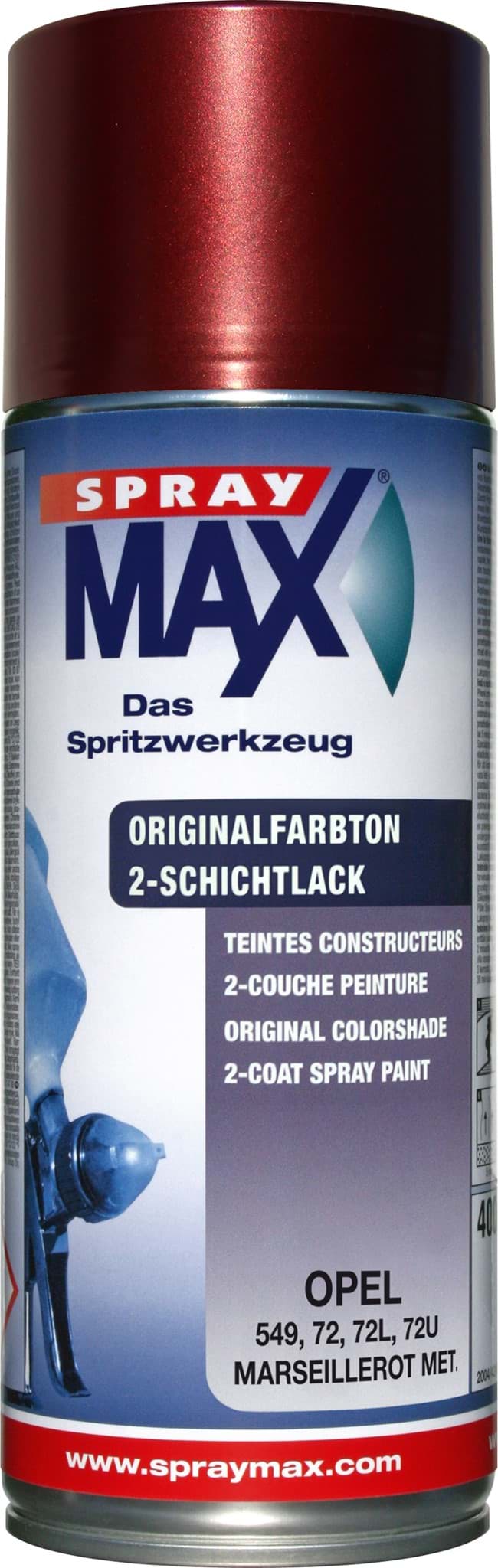 Obraz SprayMax Originalfarbton für Opel 549 marseillerot met.