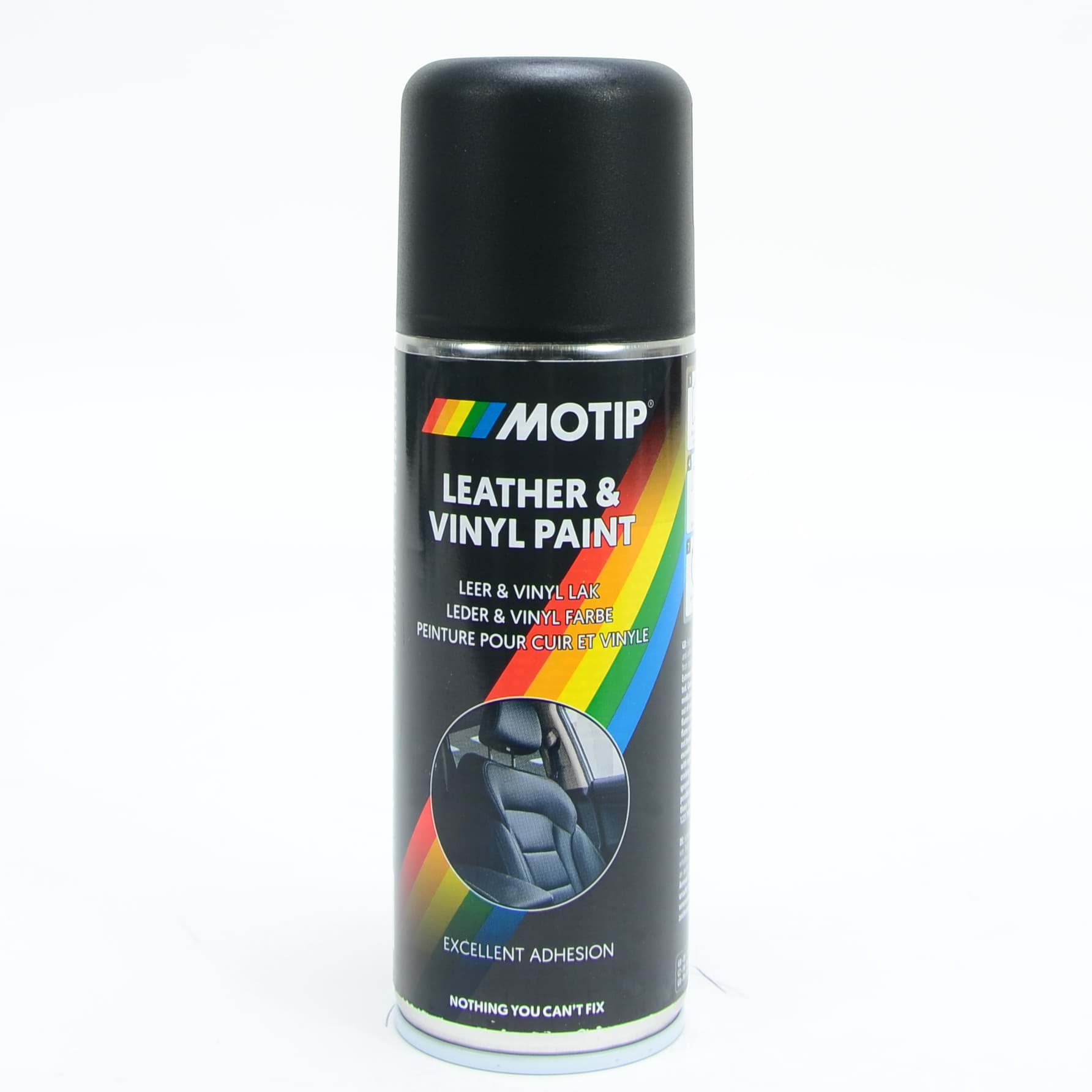 Motip Leder & Vinyl Farbe Spray schwarz 200ml resmi