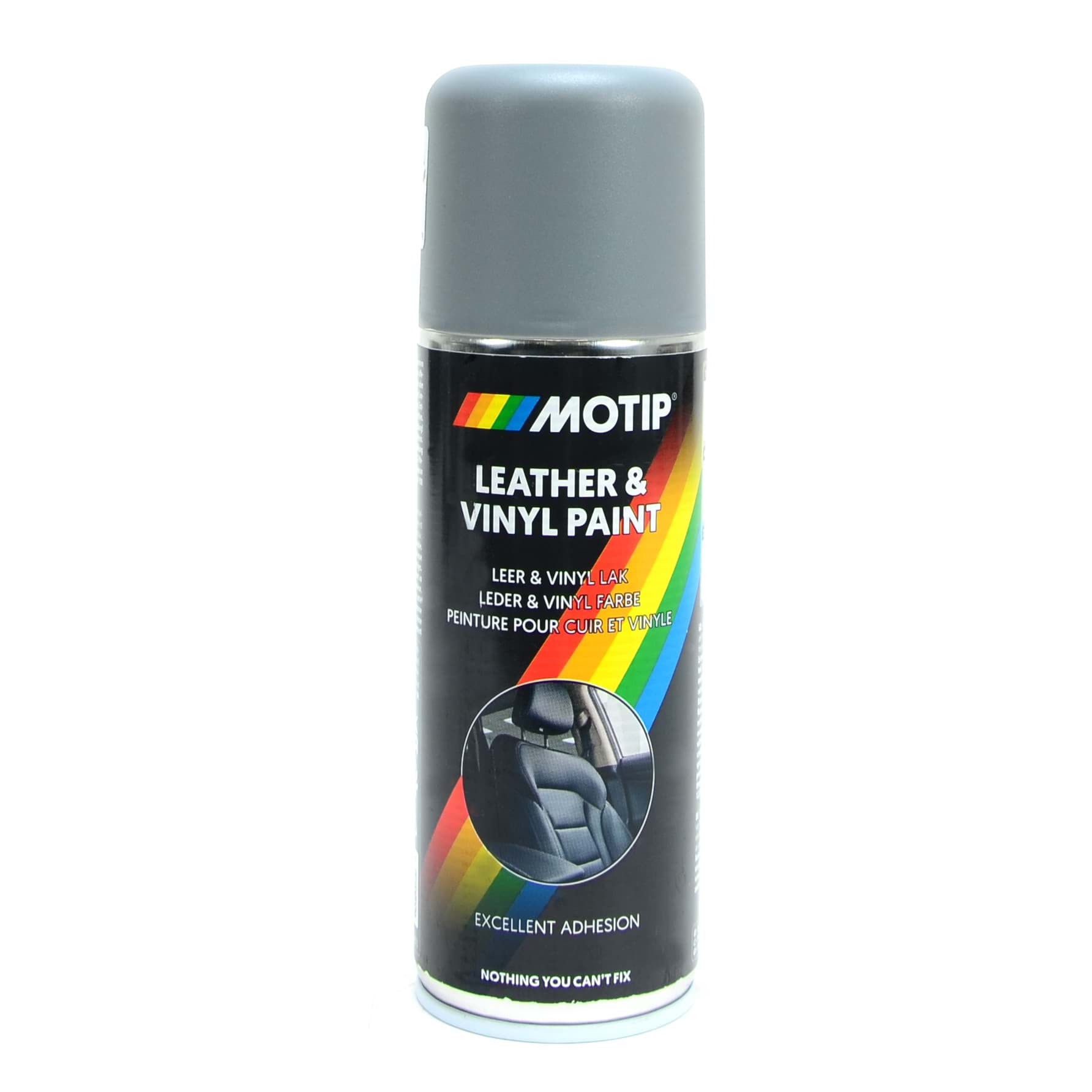 Motip Leder & Vinyl Farbe Spray grau 200ml resmi