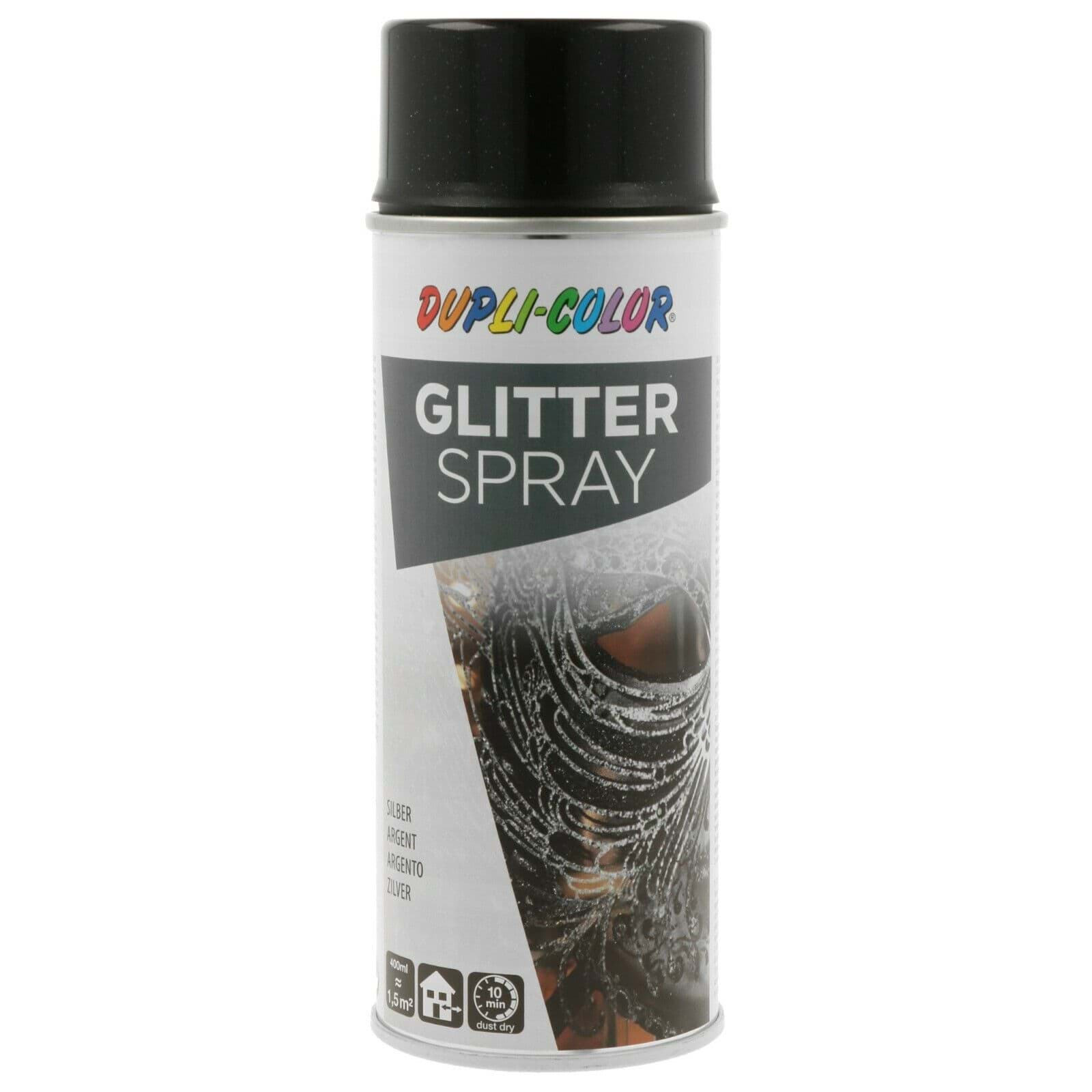 Bild von DUPLICOLOR Diamant Glitter Spray Silber Transparent Deko Hobby Basteln