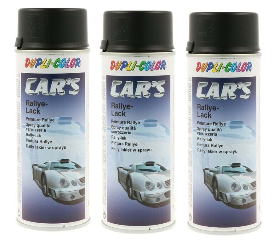 Bild von 3x Dupli Color Cars Schwarz seidenmatt Lackspray 400ml