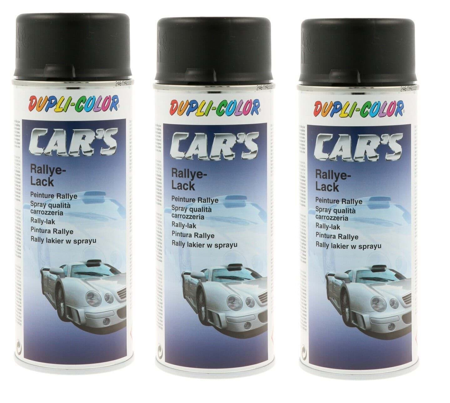 Bild von 3x Dupli Color Cars Schwarz matt Lackspray 400ml