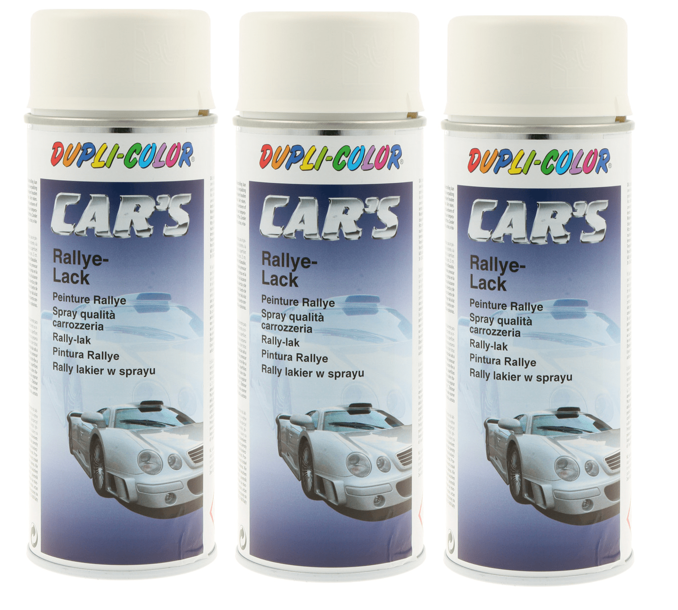 Bild von 3x Dupli Color Cars weiß glänzend Lackspray 400ml