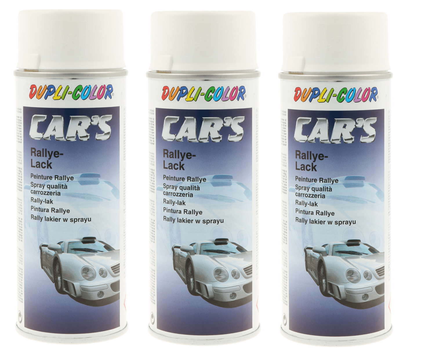 Bild von 3x Dupli Color Cars weiß matt Lackspray 400ml