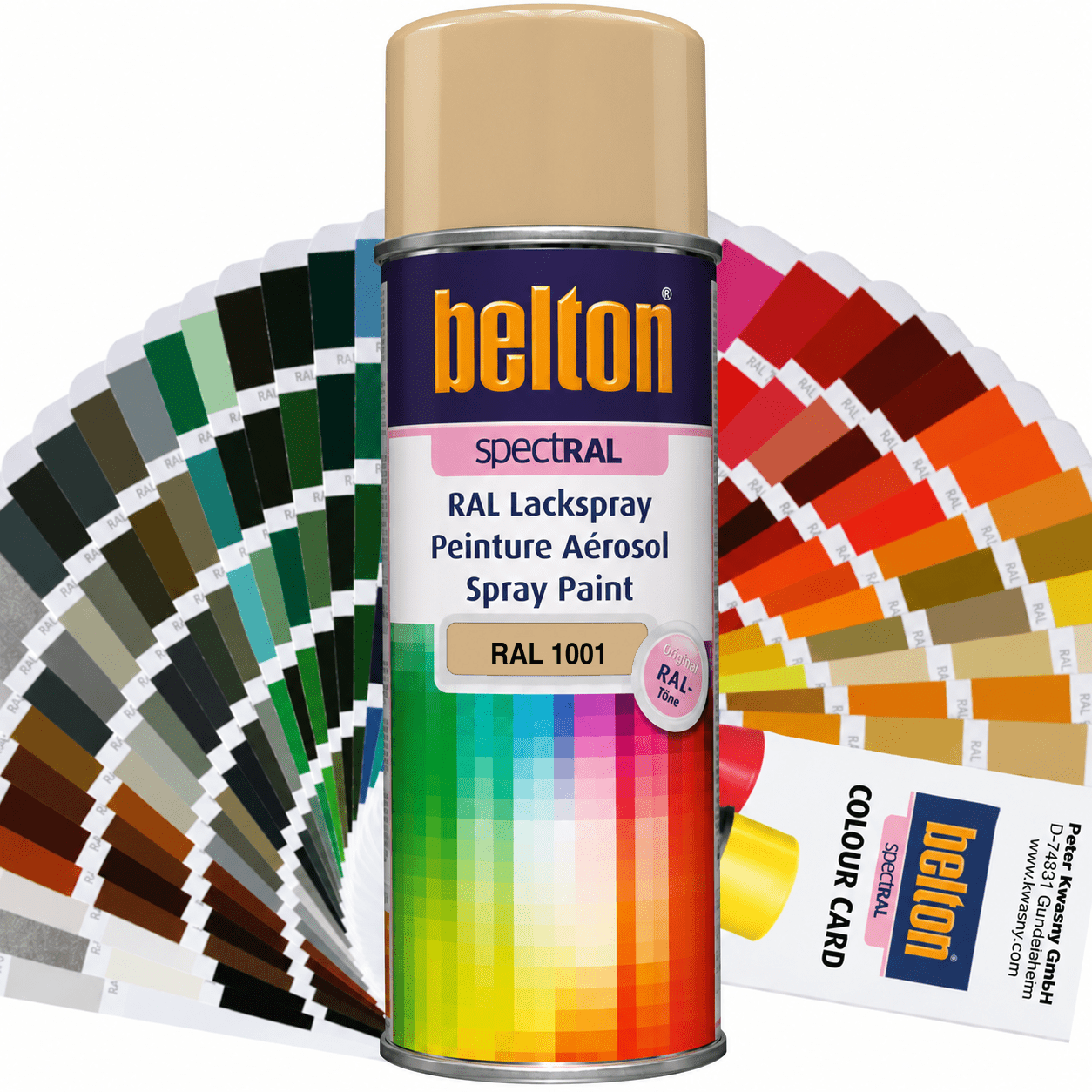 belton SpectRAL Lackspray RAL 1001 Beige hochglänzend 324002 – 400 ml RAL-Farbspray für Innen & Außen