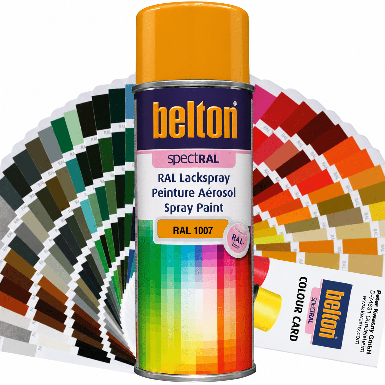 belton SpectRAL Lackspray RAL 1007 Narzissengelb hochglänzend 324008 – 400 ml RAL-Farbspray für Innen & Außen
