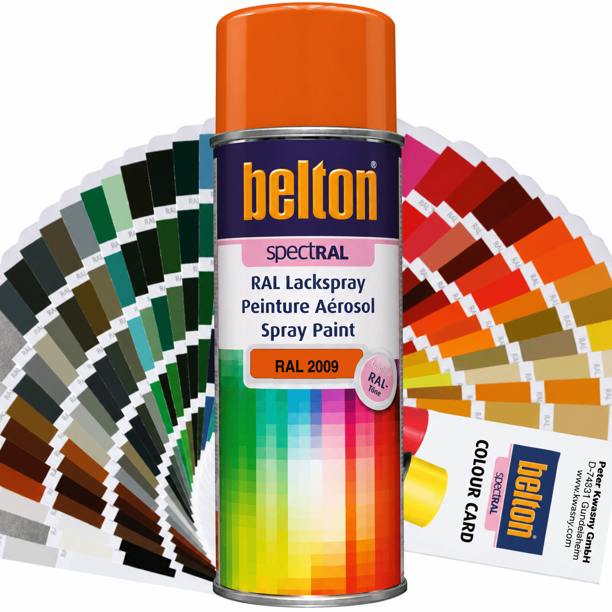 belton SpectRAL Lackspray RAL 2009 Verkehrsorange hochglänzend 324036 – 400 ml RAL-Farbspray für Innen & Außen