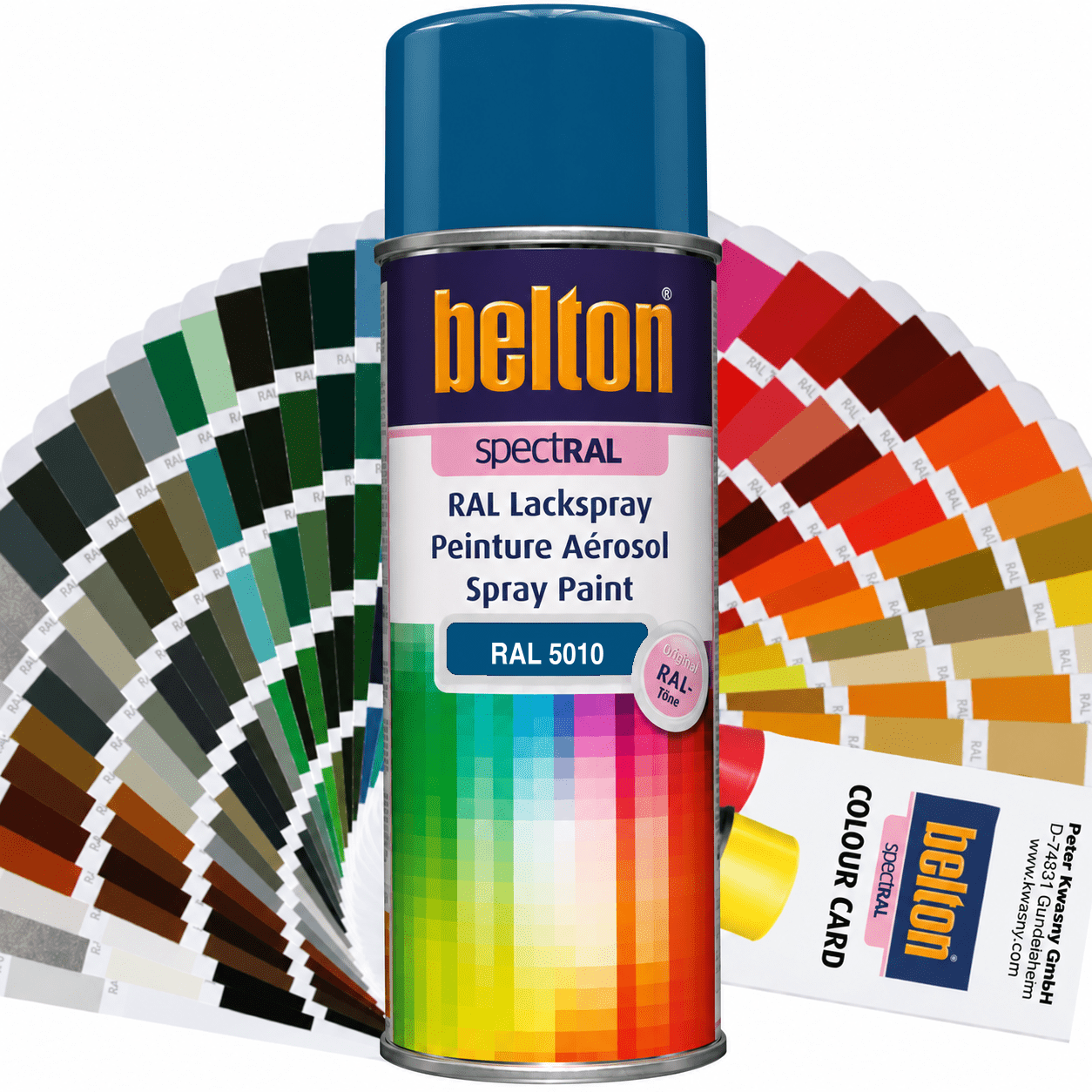 belton SpectRAL Lackspray RAL 5010 Enzianblau hochglänzend 324081 – 400 ml RAL-Farbspray für Innen & Außen