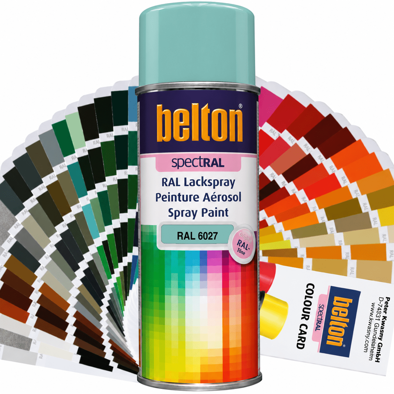 belton SpectRAL Lackspray RAL 6027 Lichtgrün hochglänzend 324121 – 400 ml RAL-Farbspray für Innen & Außen