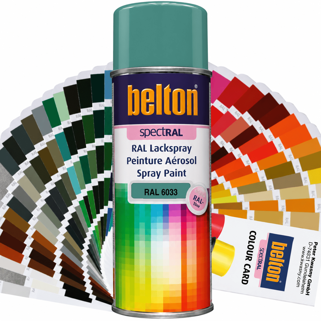 belton SpectRAL Lackspray RAL 6033 Minttürkis hochglänzend 324125 – 400 ml RAL-Farbspray für Innen & Außen