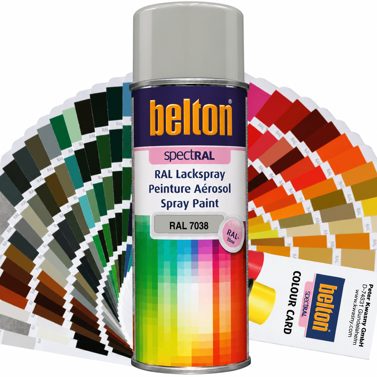 belton SpectRAL Lackspray RAL 7038 Achatgrau hochglänzend 324155 – 400 ml RAL-Farbspray für Innen & Außen
