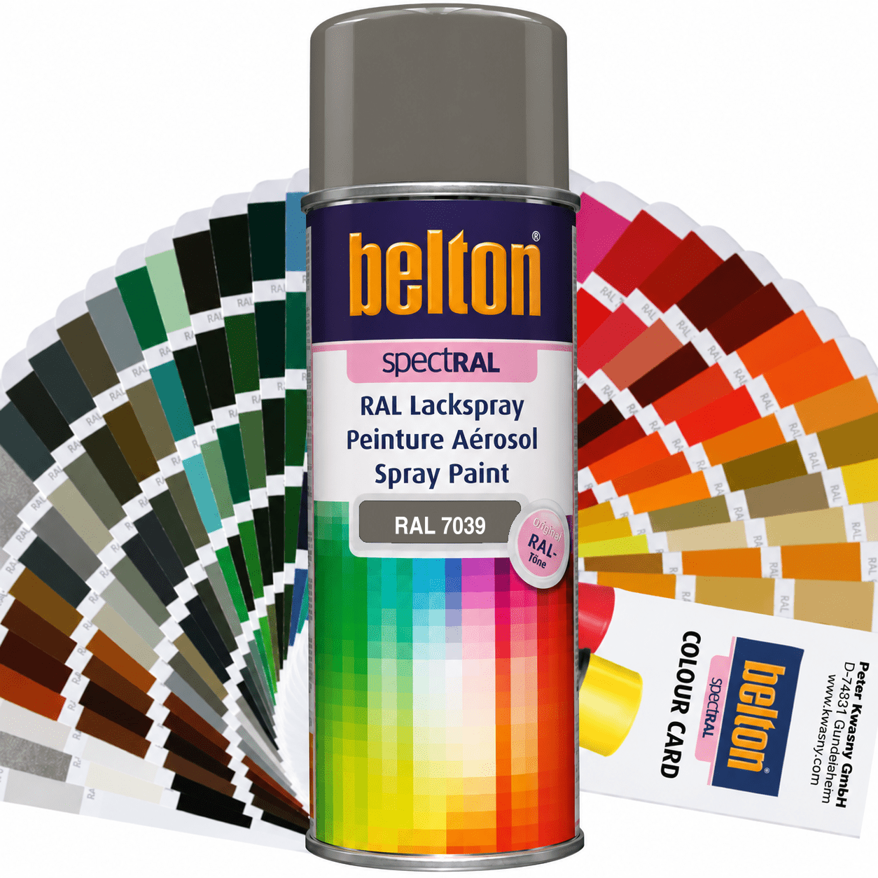 belton SpectRAL Lackspray RAL 7039 Quarzgrau hochglänzend 324156 – 400 ml RAL-Farbspray für Innen & Außen