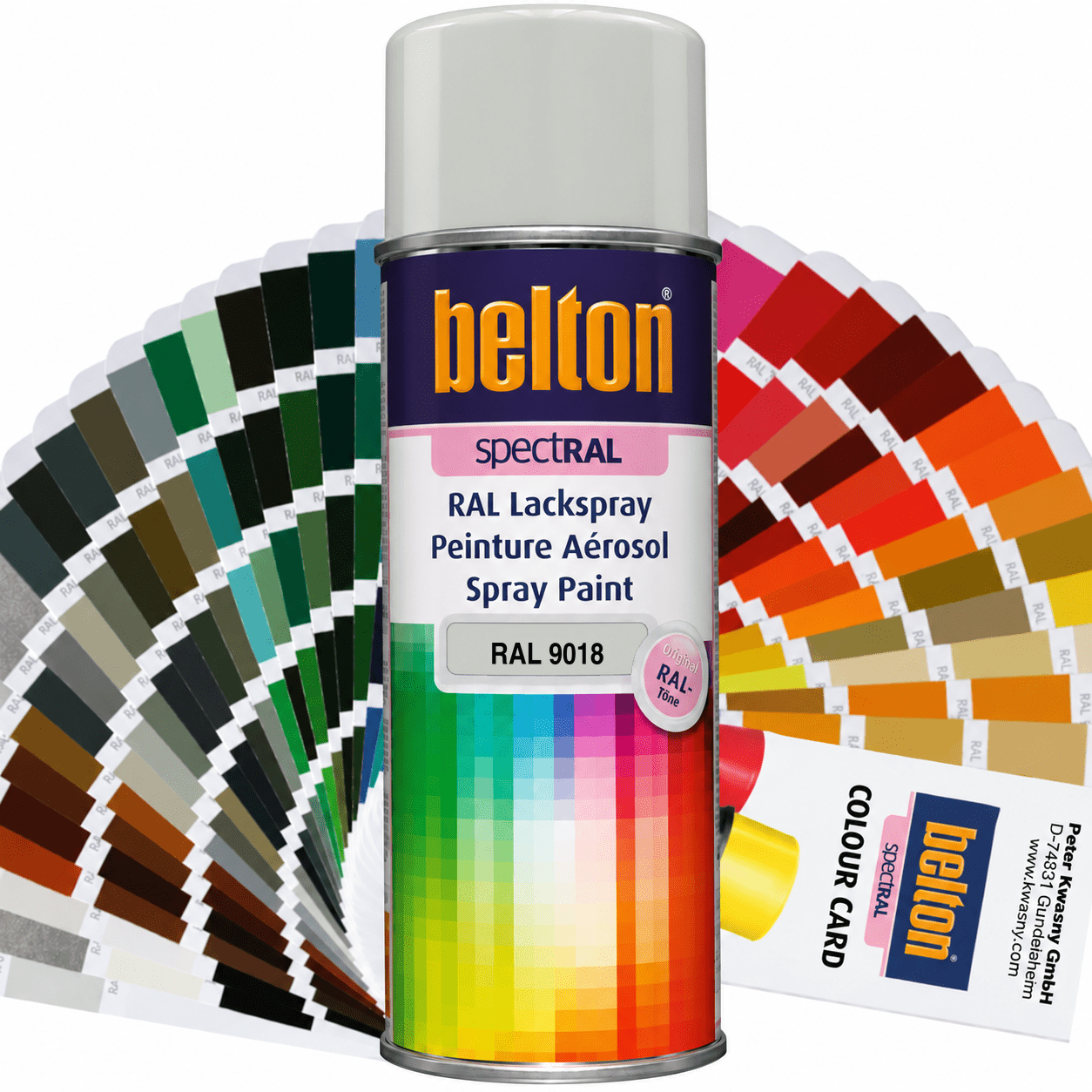 belton SpectRAL Lackspray RAL 9018 Papyrusweiß hochglänzend 324194 – 400 ml RAL-Farbspray für Innen & Außen
